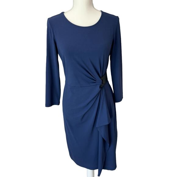 IRIS SETLAKWE Dress Womens Medium Navy Blue Career Modern Classic Minimalist - Picture 1 of 11